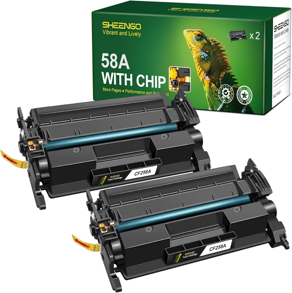 2 Black Compatible Toner Cartridge with Chip T43372