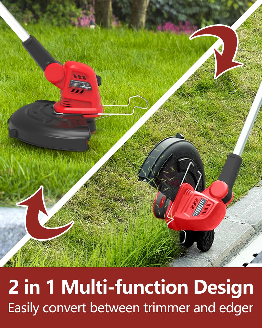 20V 12-inch Cordless String Trimmer with 2 Ah Battery and Charger L395501