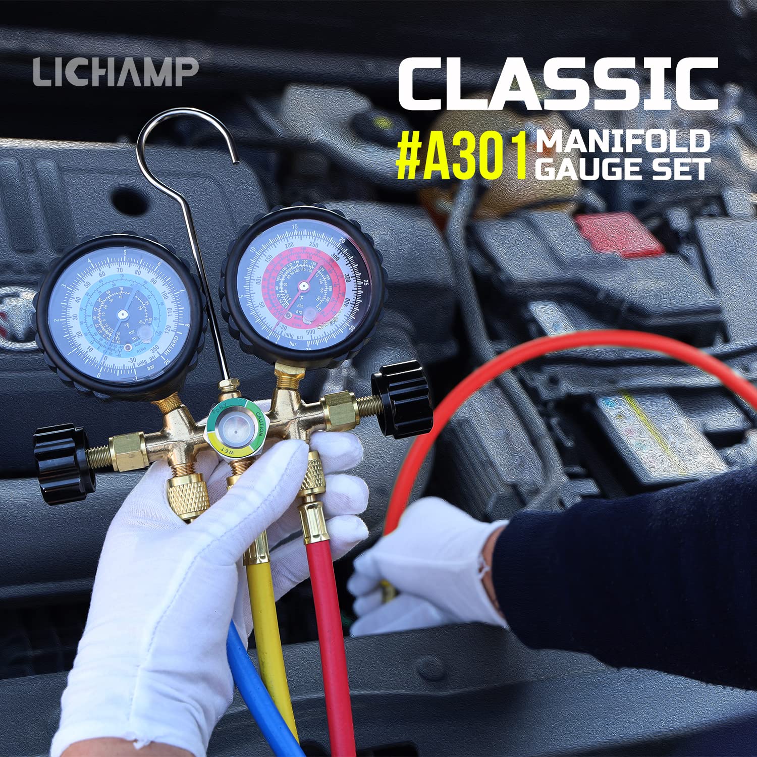 A/C Manifold Gauge Set for R134a R22 R12 R502 E585662