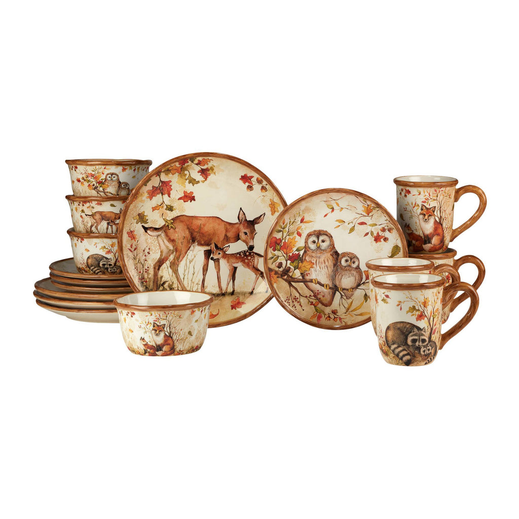 16pc Pine Forest Dinnerware Set V880