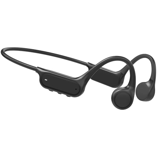Bone Conduction Headphones, Open Ear IPX8 Waterproof Bluetooth 5.4 with Mic, 10H Playtime Wireless Earbuds E7109