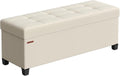 Cream White Storage Ottoman Bench K1990