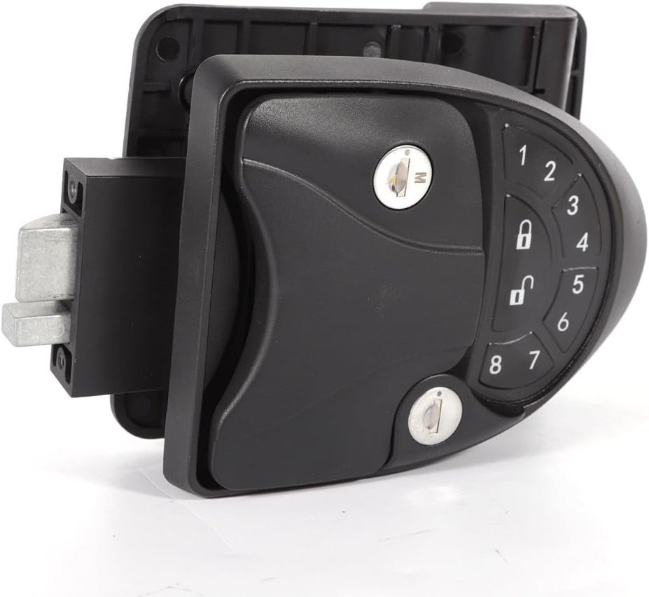 Keyless Entry Door Lock Deadbolt RV Camper Trailer Black with Keypad B3247