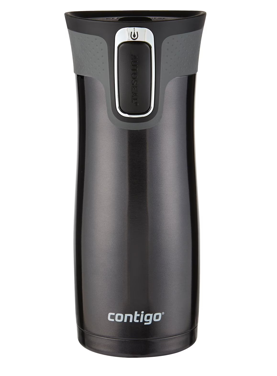 Black Stainless Steel Travel Mug, 16 oz I61336