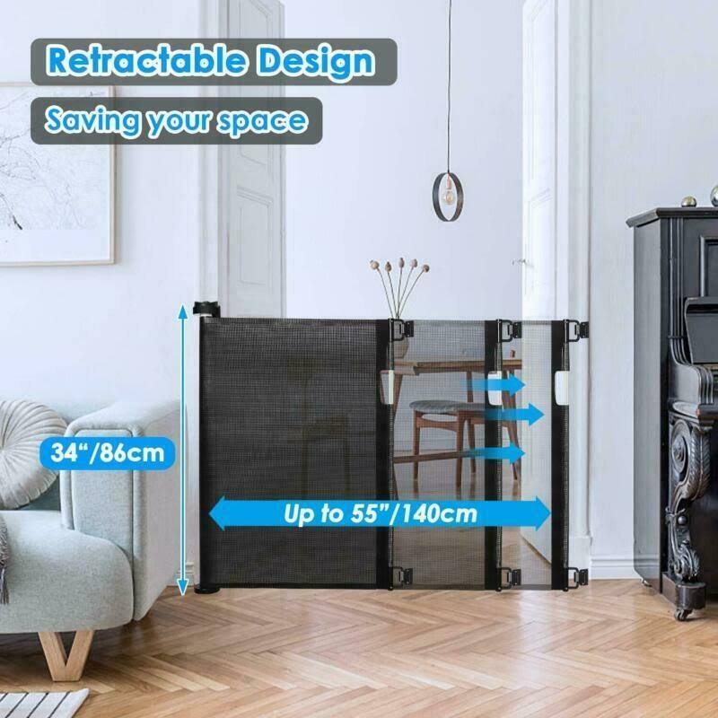 Retractable Baby Gate Safety Mesh Gate N30496