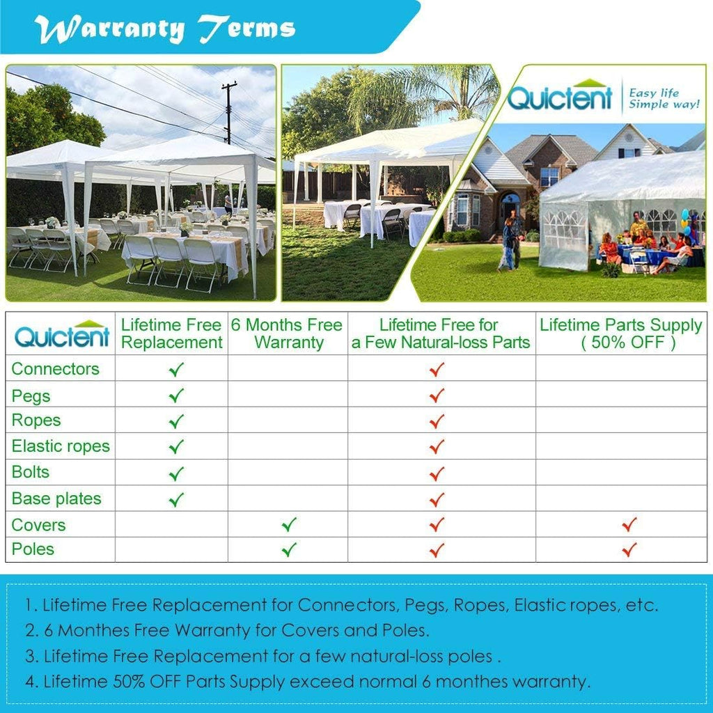 10'x30' White Canopy Tent with Mesh Side Wall F3824