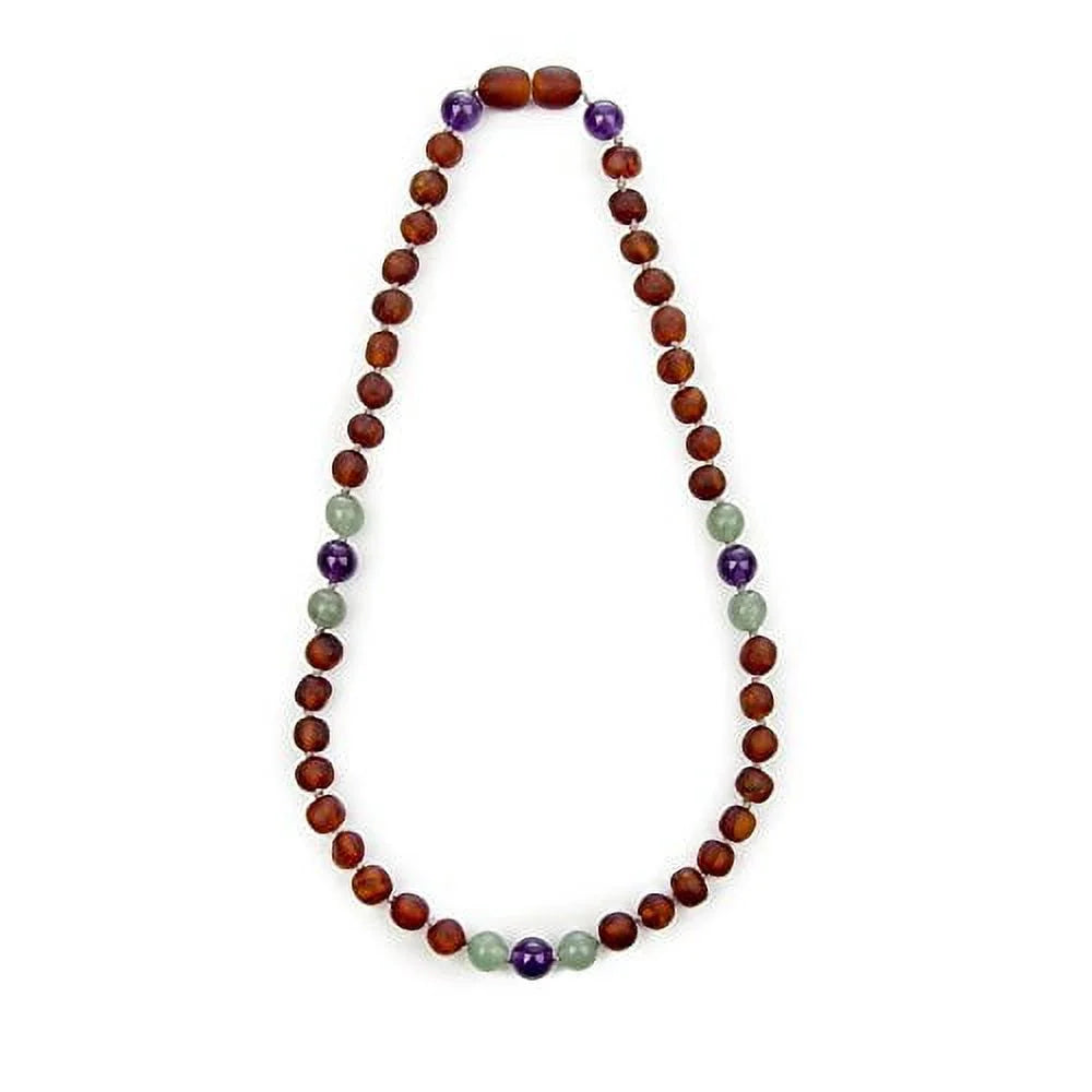 Baltic Amber Necklace, Polished Handmade, Raw Cognac, 12-12.5 Inches Z81830