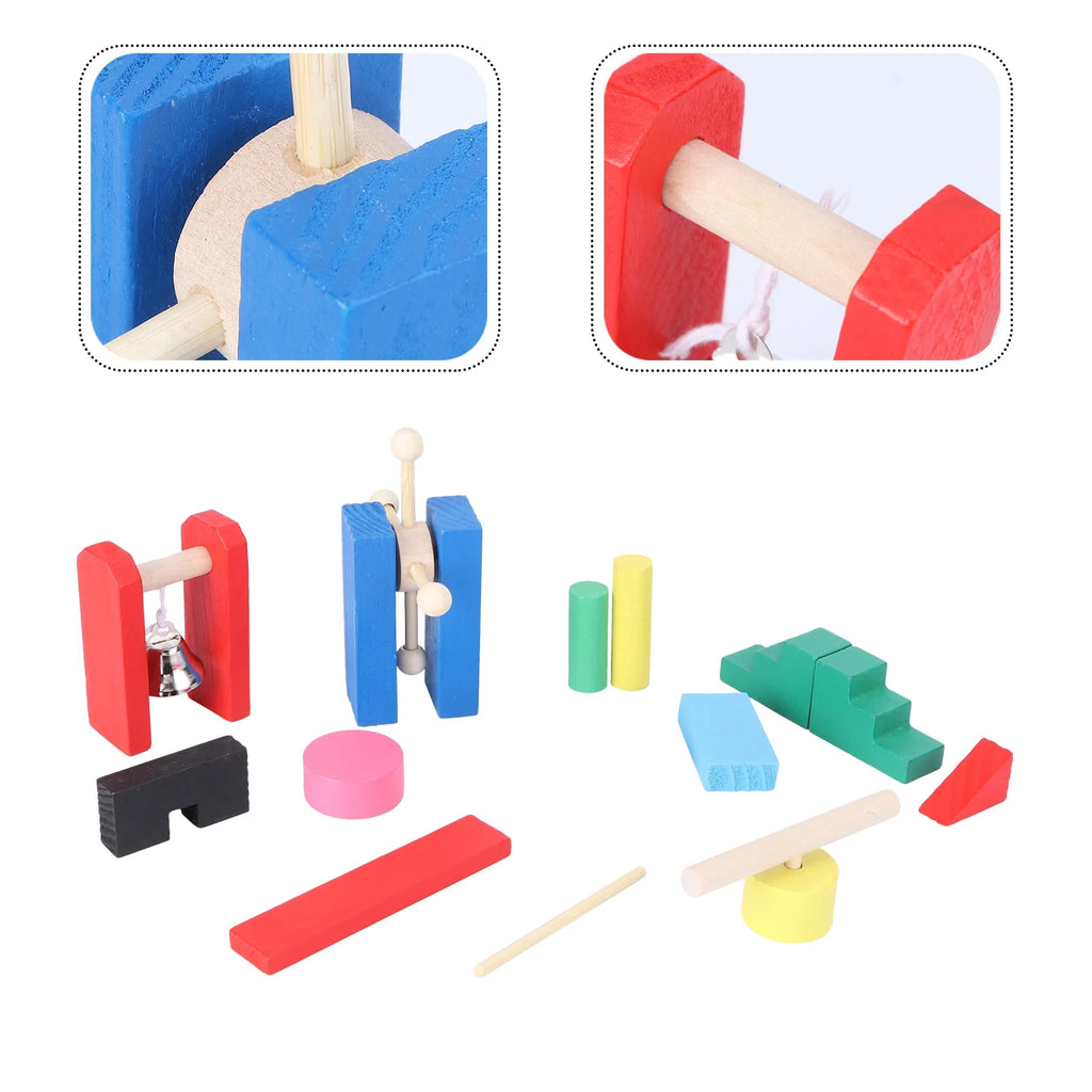 Wooden Domino Blocks Building Toy Educational Toys F997090