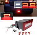 3-In-1 LED Rear Bumper Fog Light Kit Stop Brake Backup Reverse Running Tail Lights Smoked Lens Pack of 2 B27073