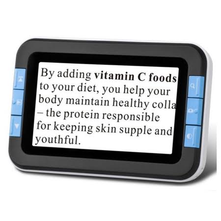 White 4.3 inch Digital Magnifier with 4-Level Magnifications and 3 Color Modes O880828
