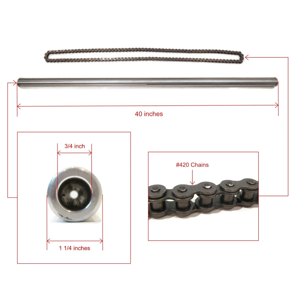 40 Inch Shaft Kit For Drift Trike Bikes With Sprocket Hub 31.75mm F1039