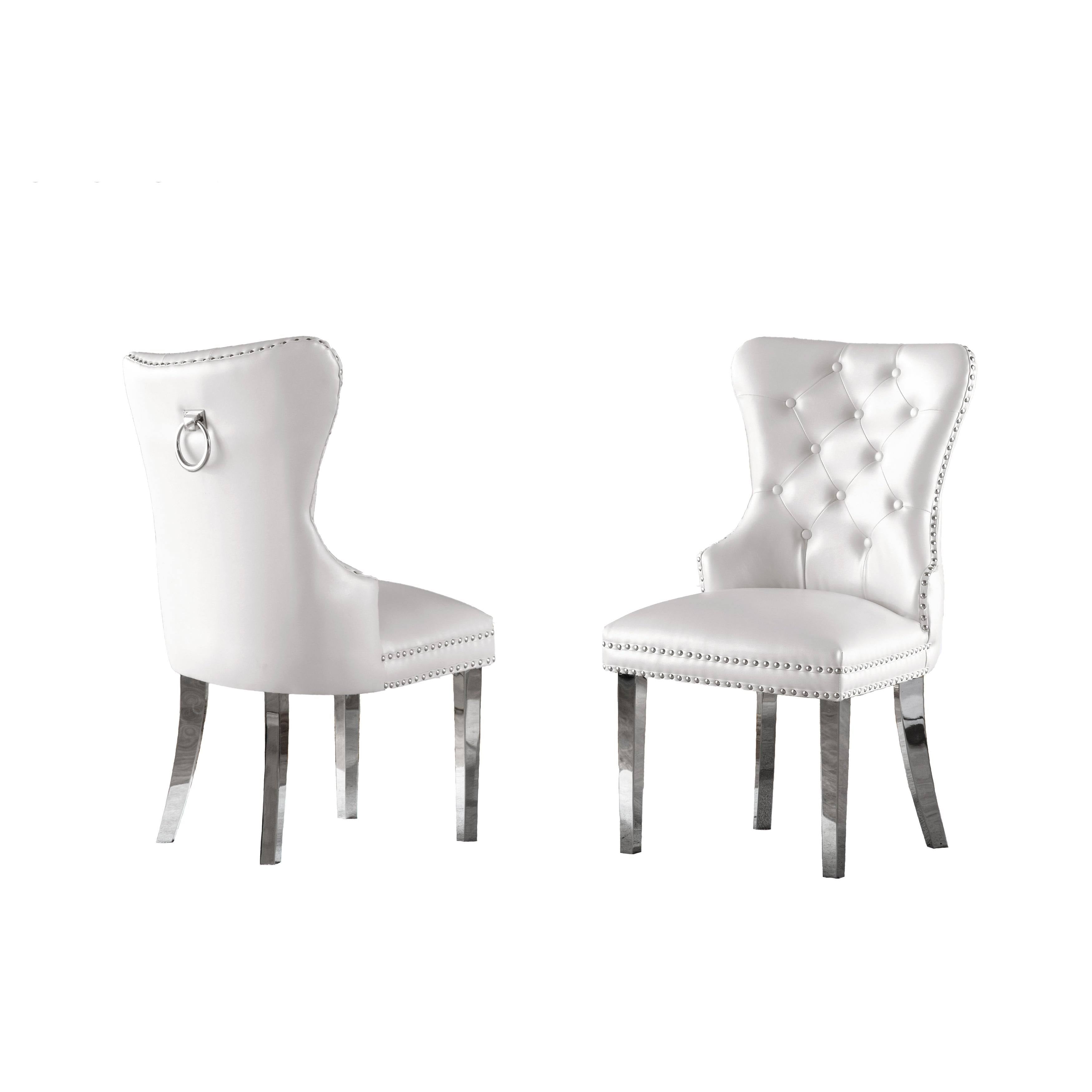 Navy Blue Button Tufted Dining Side Chair Set of 2 K745642