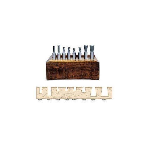 8-Piece Carbide Tipped Dovetail 1/2 inch Shank Set V435