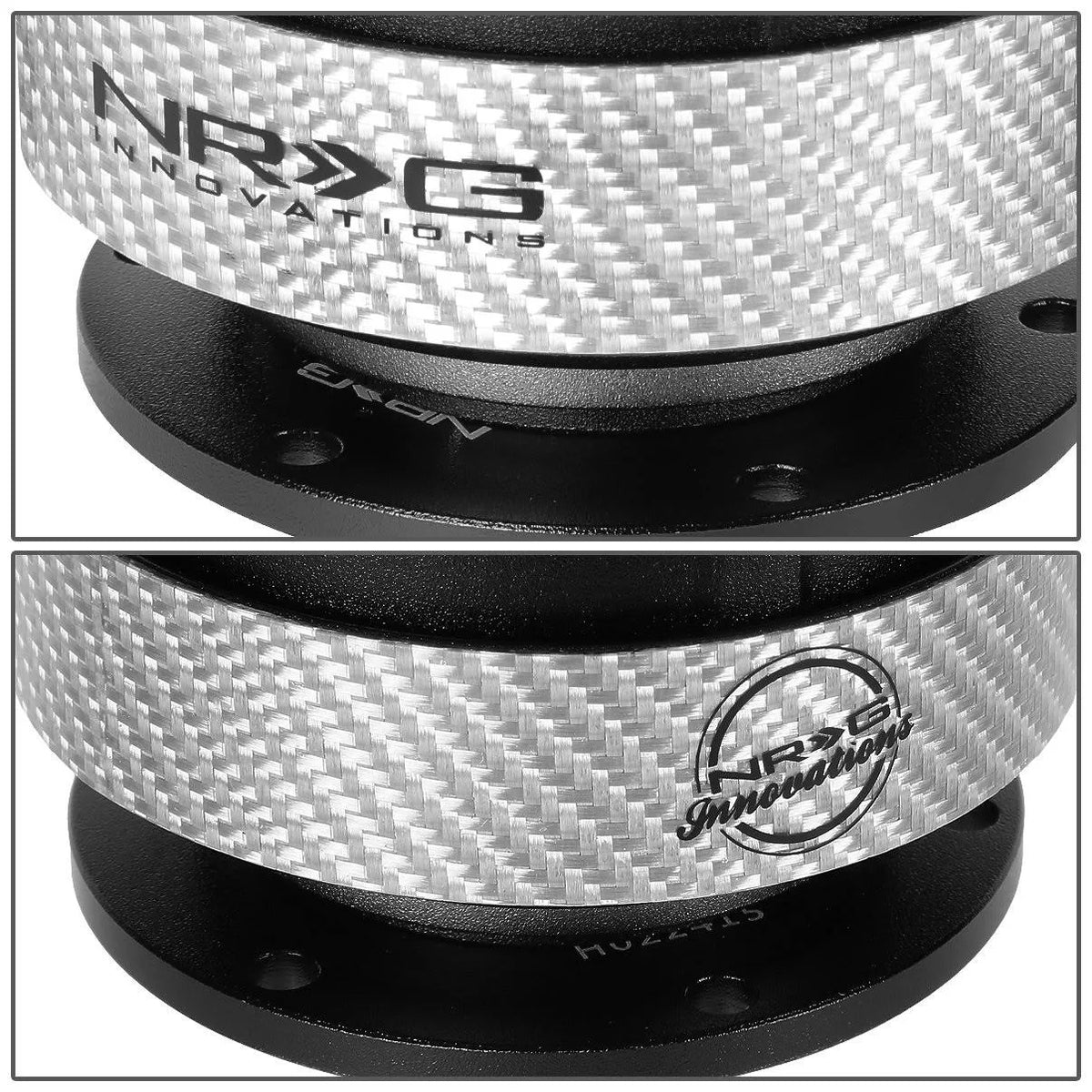 Steering Wheel Quick Release Adapter Black Silver Carbon Fiber D718