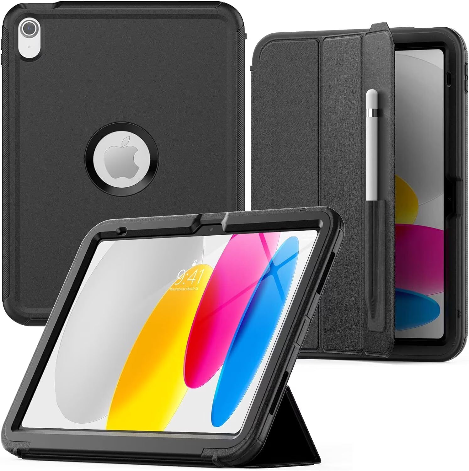 iPad 10th Generation 10.9 inch 2022 2023 Protective Cover with Pencil Holder Folding Stand C611603