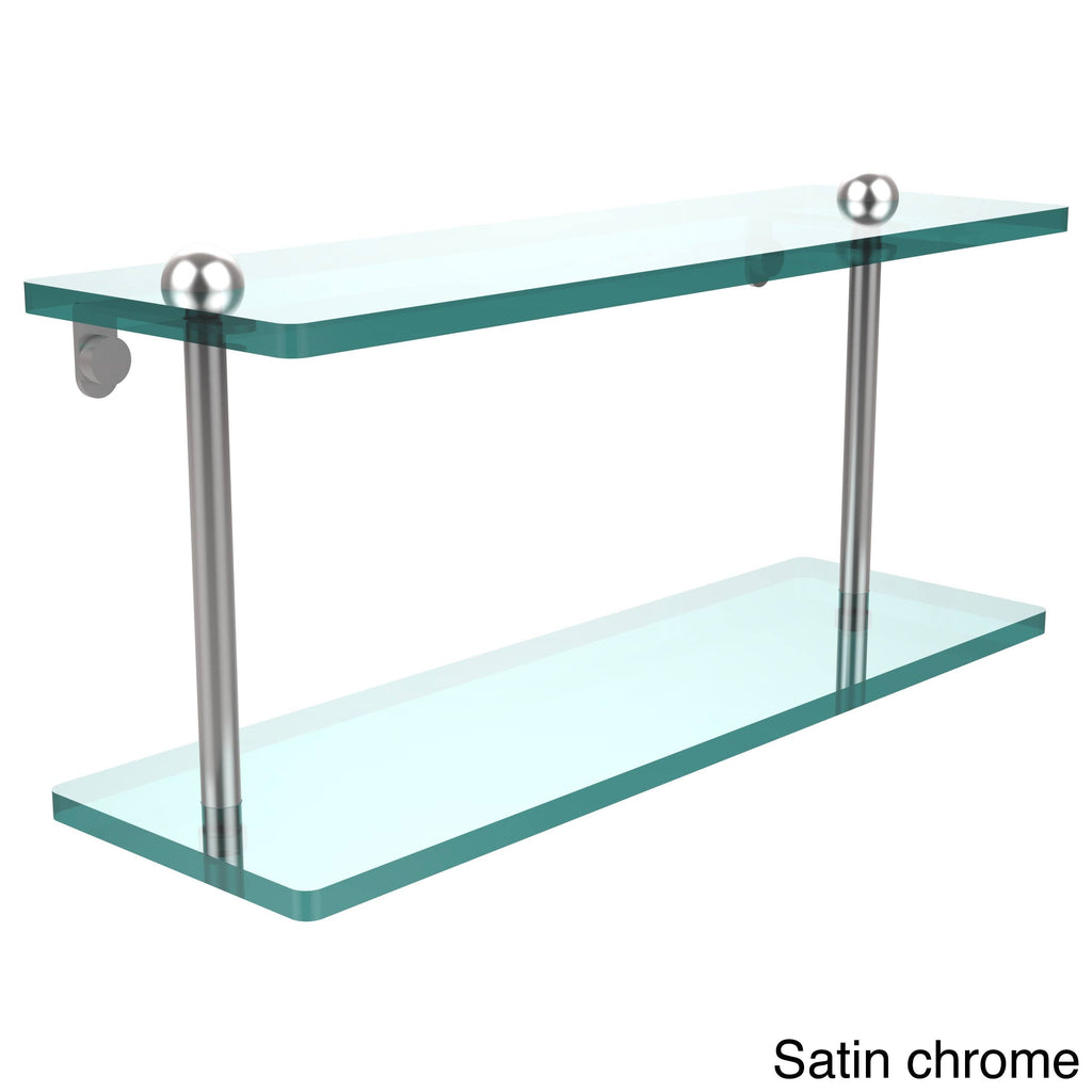 16 inch Two Tiered Glass Shelf Venetian Bronze X13703