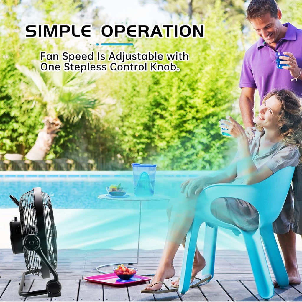 15000mAh 12'' Cordless Metal Blade Portable Fan Q3511