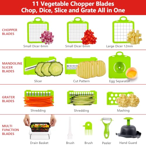 Compact Vegetable Chopper with Container D768212