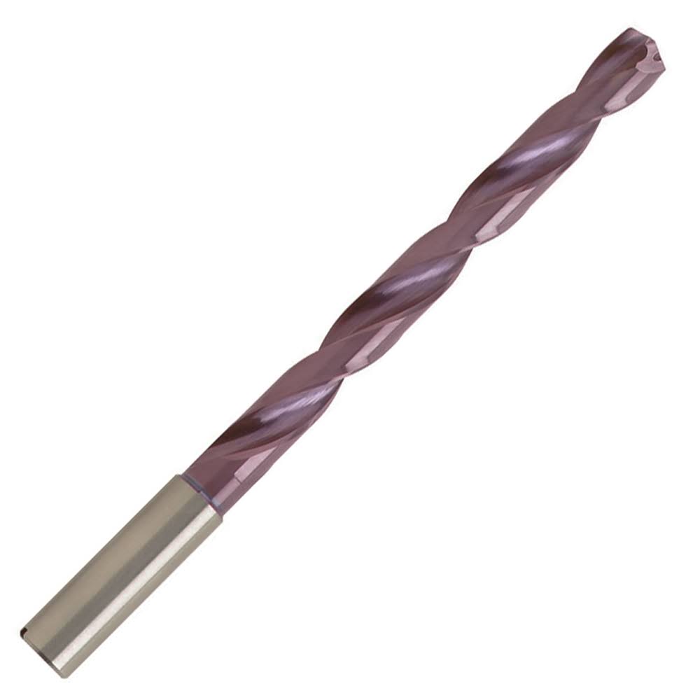 8.1mm Carbide Coolant Fed Drill with Reinforced Straight Shank U78558