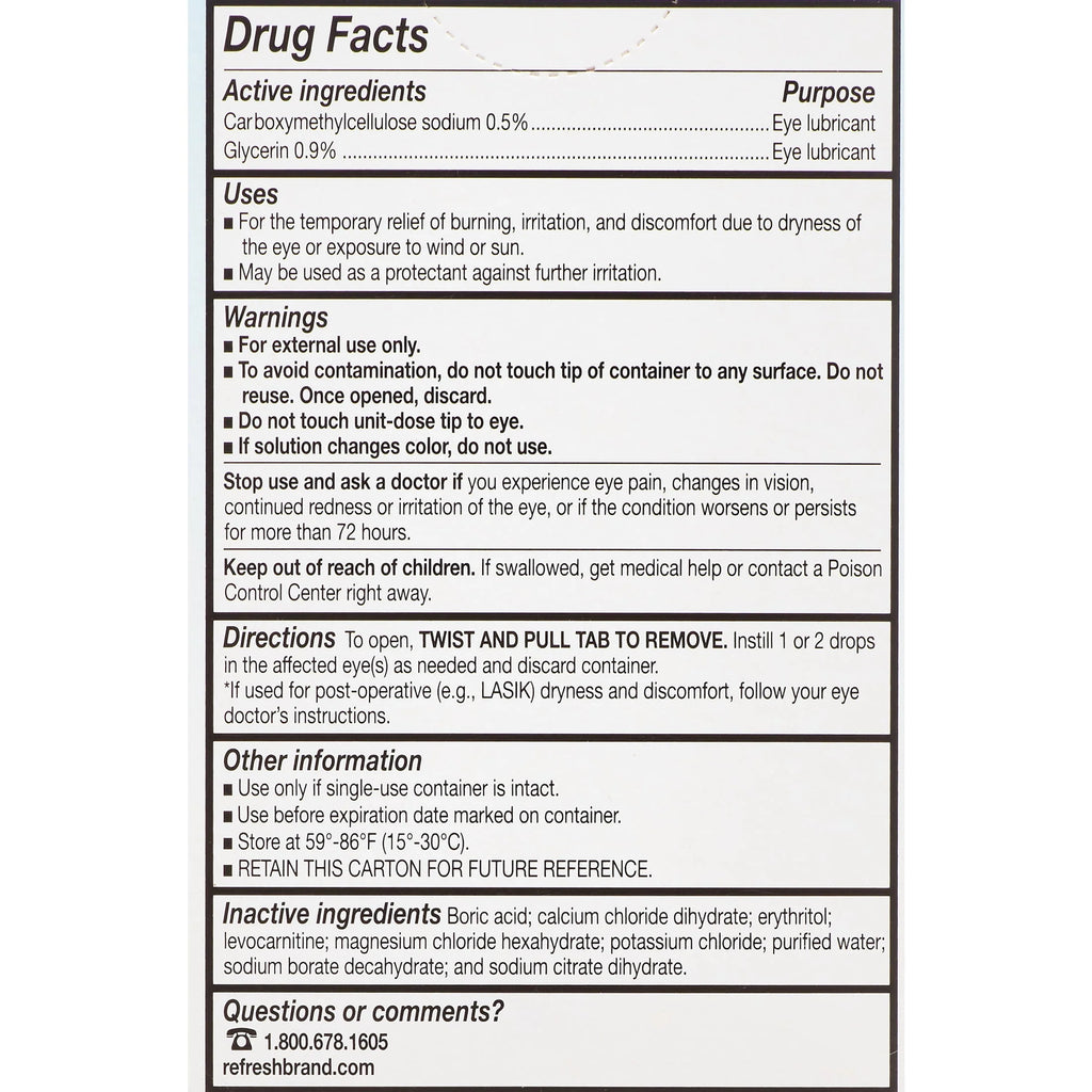60 Count 0.4 ml Lubricant Eye Drops E7837