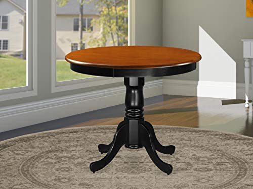 Black Hardwood Frame Dining Room Table and Dining Chairs Set of 2 W244