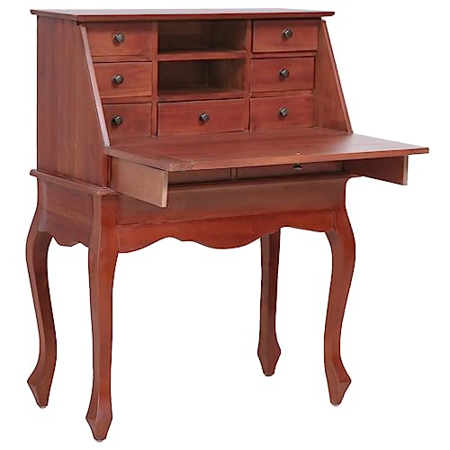 Brown Solid Wood Secretary Desk W543