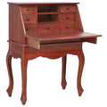 Brown Solid Wood Secretary Desk W543