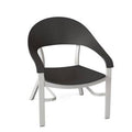 Textured Beachwood Black Patio Dining Armchair S49938