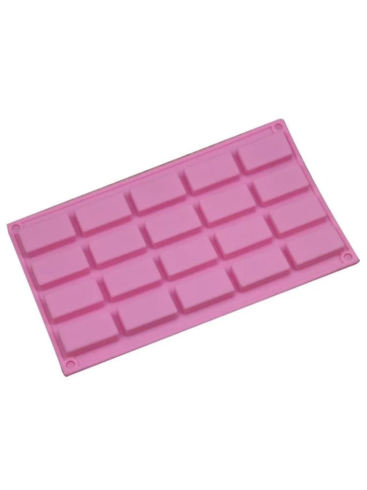 20 Cavities Rectangular Silicone Soap Moulds R381