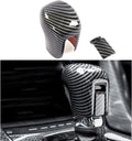 Black Carbon Fiber Gear Shift Knob Cover H9800