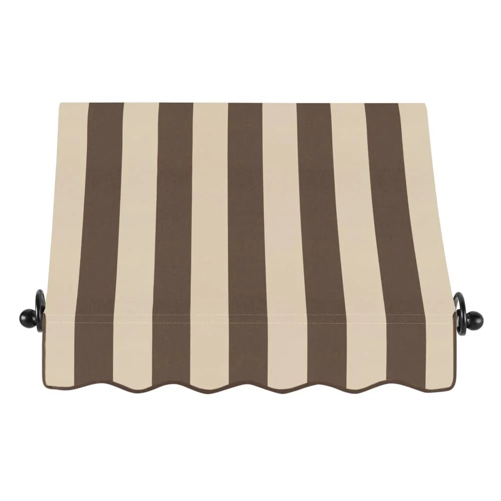Brown/Tan Stripe Acrylic Fixed Awning O79247