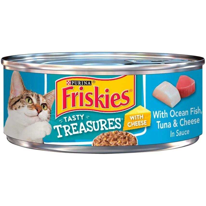Friskies Wet Cat Food with Ocean Fish, Tuna, and Scallop Flavor I327