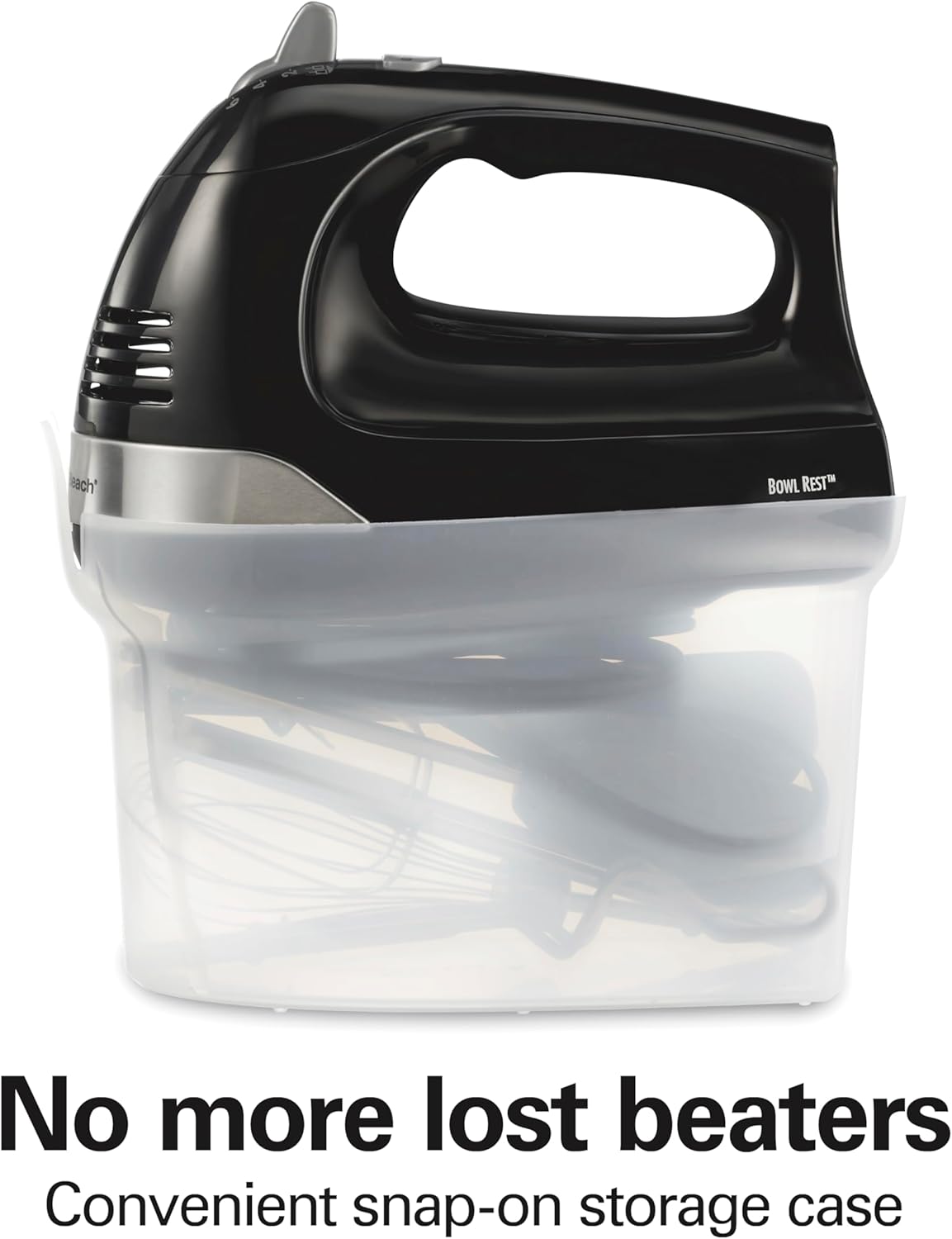 6-Speed Hand Mixer with Storage Case, Whisk & Hooks Bundle with 3-Cup Food Chopper G1376
