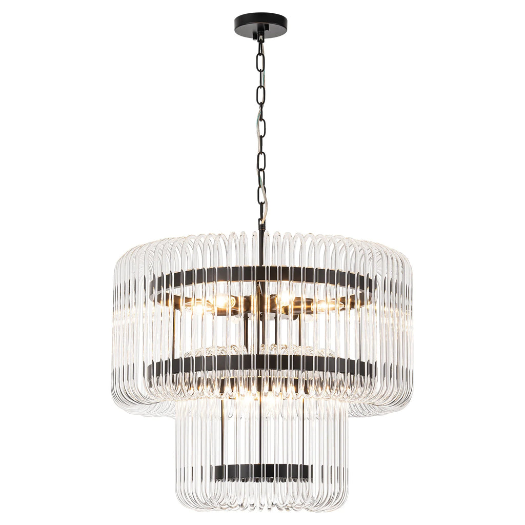 9-Light Dimmable Tiered Chandelier C899139
