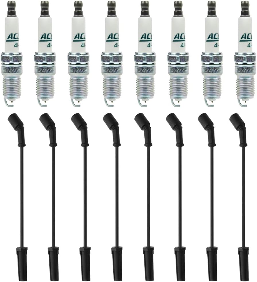 Spark Plug Wire Set (16pcs) Spark Plugs (8pcs) Spark Plug Wires (8pcs) Pack of 2 N5045