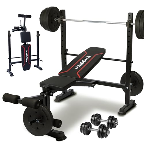 8 in 1 Olympic Weight Bench Set with Barbell Rack L17216
