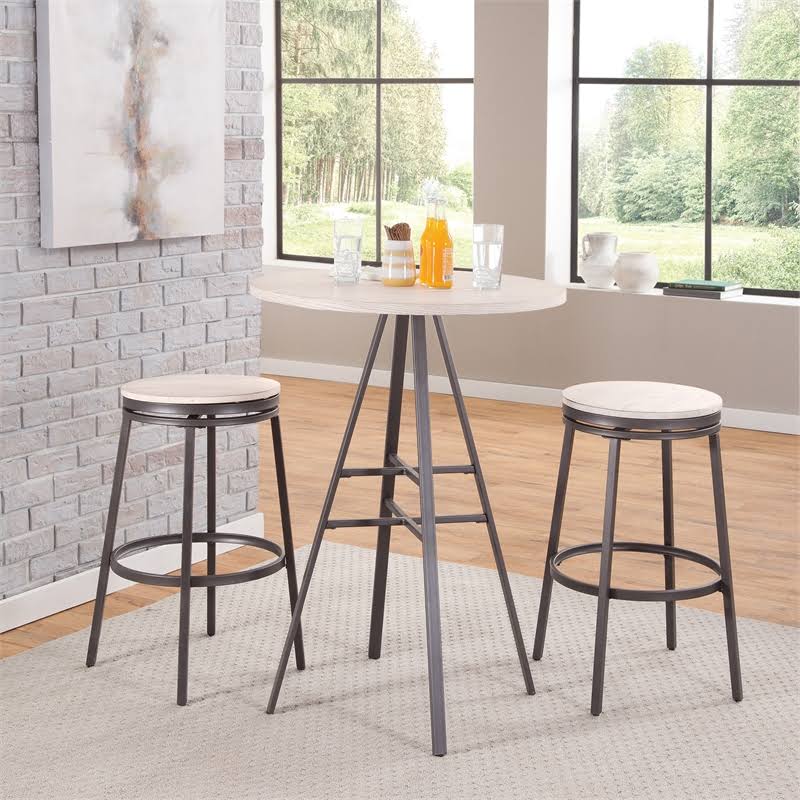 Gray Metal High Pub Table O171