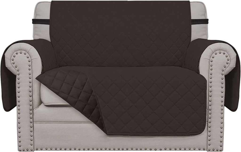 Sofa Slipcover Reversible Water Resistant Couch Cover with Elastic Straps Q3419