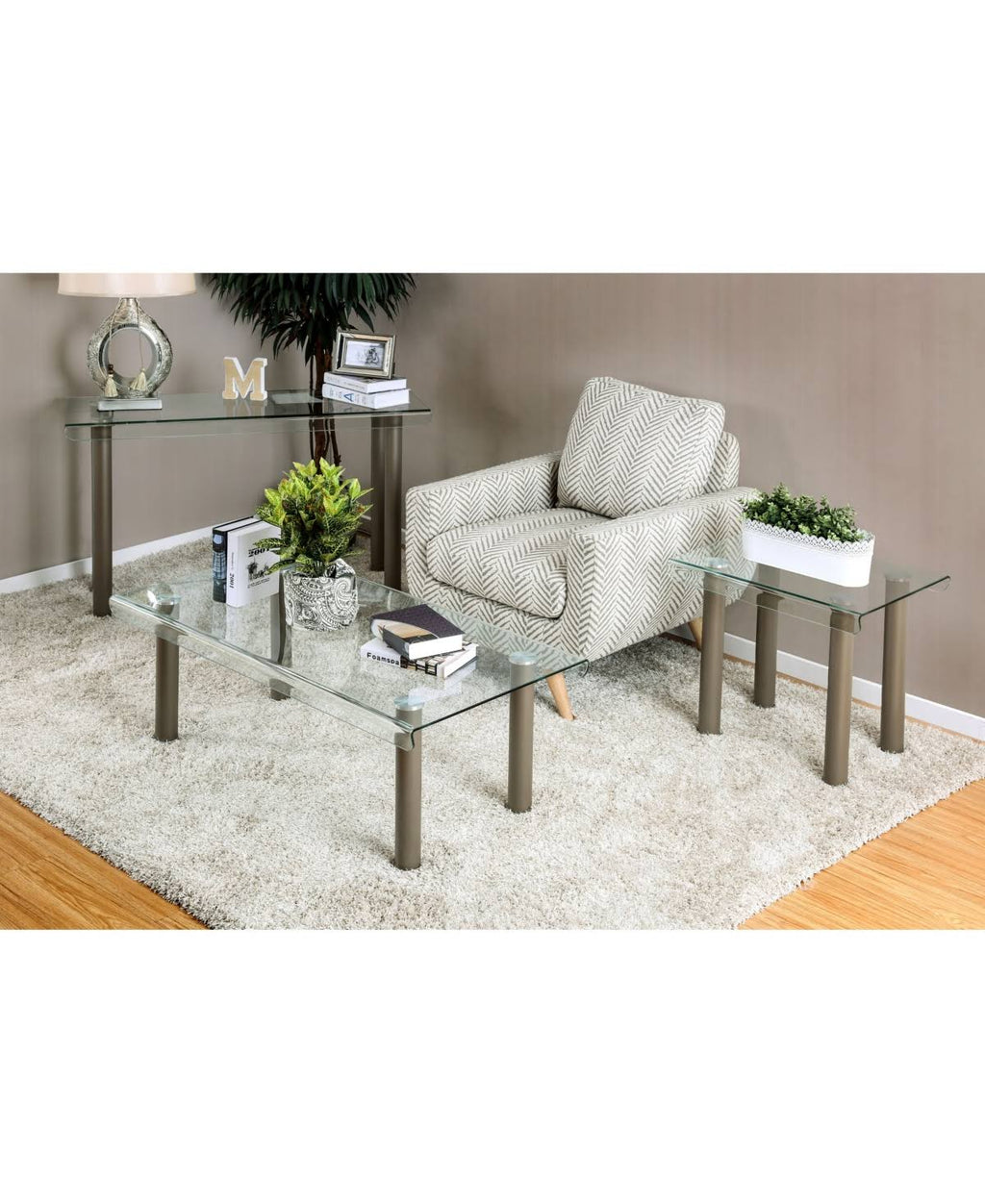 Glass Top End Table W943099