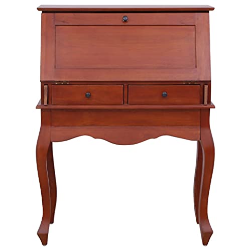 Brown Solid Wood Secretary Desk W543