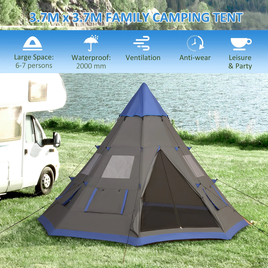 12Ft 4 Season Camping Tent with 8 Mesh Windows N188975