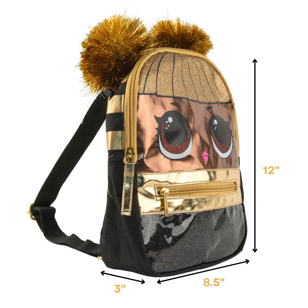 Gold Mini Backpack Purse 10 inch Q427586