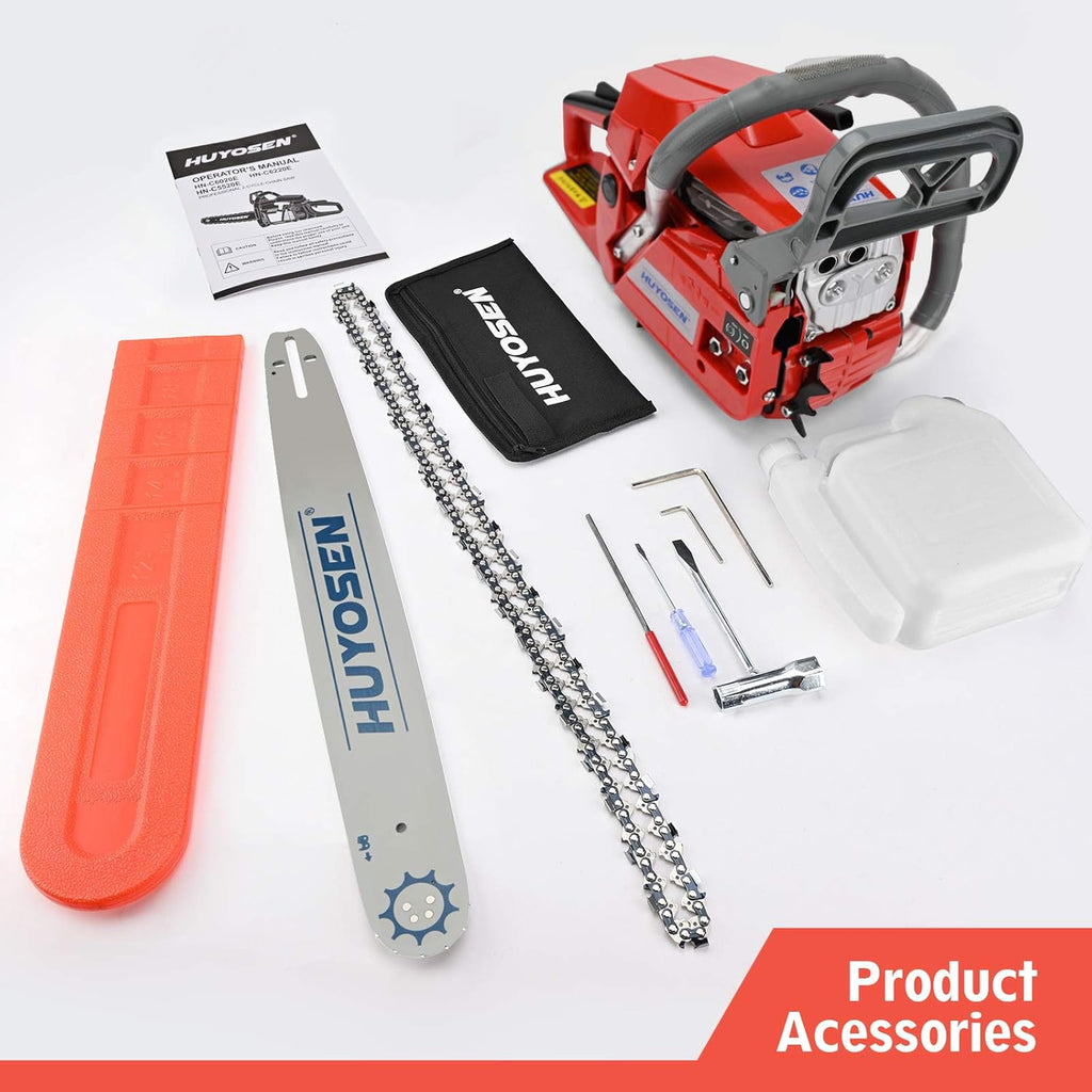 60CC 2-Cycle Gas Powered 20-Inch Chainsaw J9987