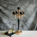 25 Matte Black/Gold Metal Tealight Candle Holder P974