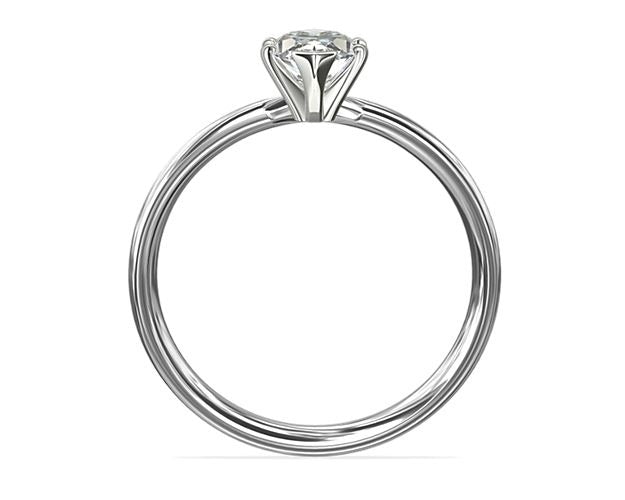 14K White Gold Marquise Cut Diamond Solitaire Ring P96786