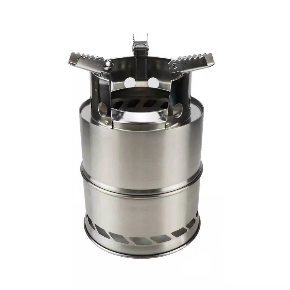 Camping Furnace Stainless Steel Detachable Wood Stove O67188