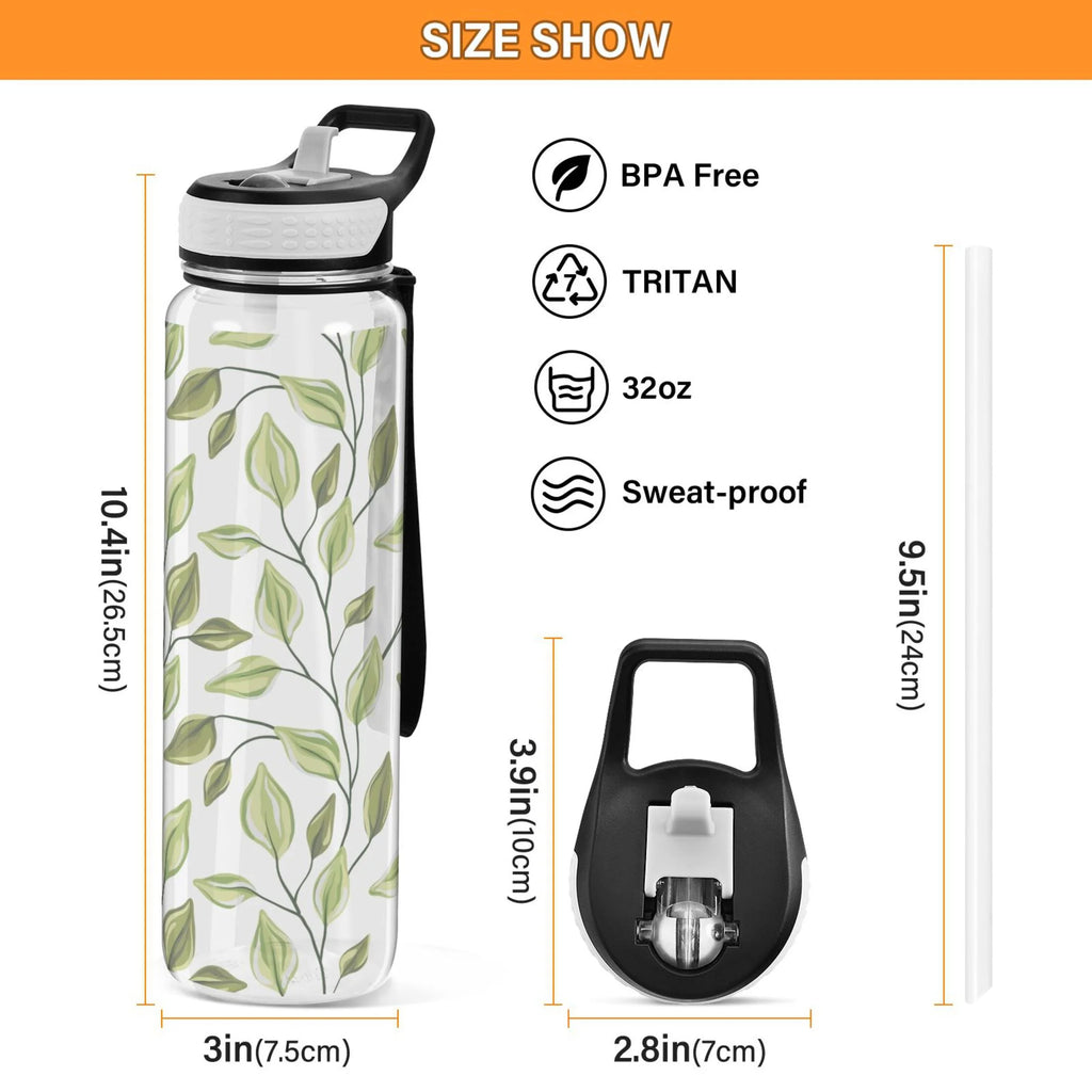 32oz Tritan Leakproof Water Bottle with Straw S747