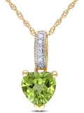 10kt Yellow Gold Heart Drop Pendant with Chain Q801676