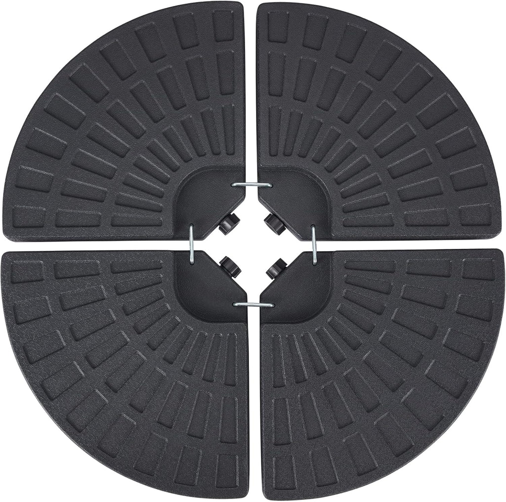 4PCS Black Cantilever Offset Patio Umbrella Stand Base Plate G619