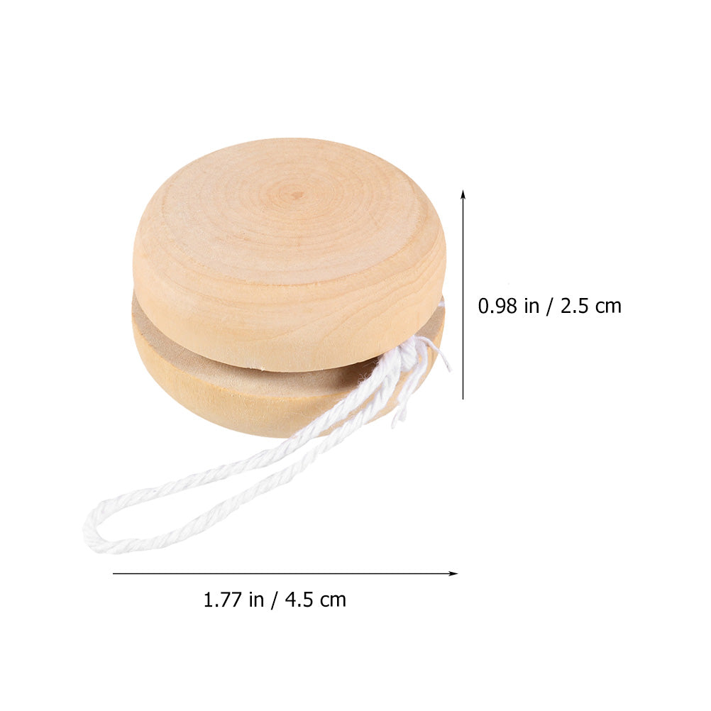 12Pcs Unfinished Wooden Yo-Yo Balls for DIY Hand Painting I919
